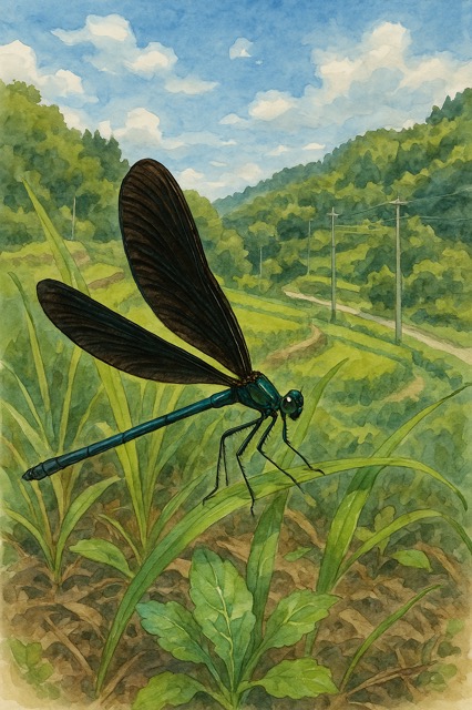 「棚田に生きる捕食者たち 〜アオメアブとハグロトンボ〜」画像2