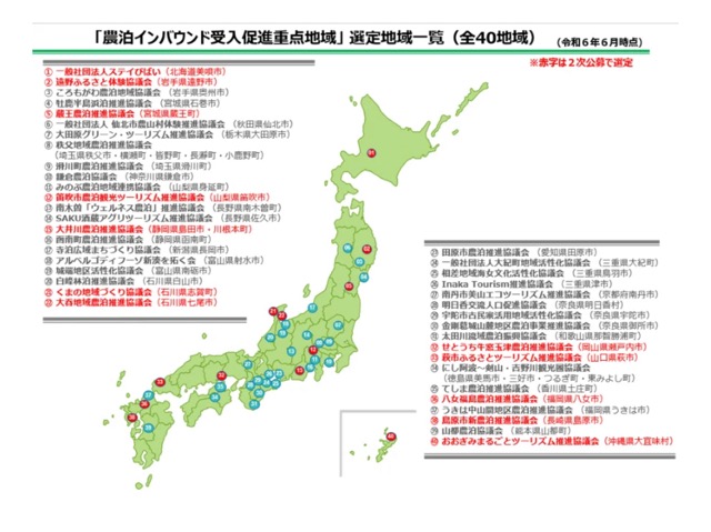 「農泊インバウンド受入促進重点地域」40地域を選定!画像1