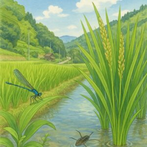 棚田に出穂の季節がやってきました サムネイル画像