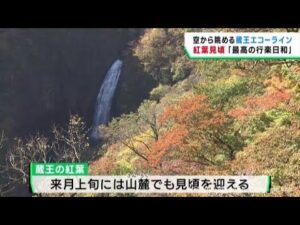 宮城・蔵王エコーラインの紅葉が見頃に　多くの観光客が訪れる サムネイル画像