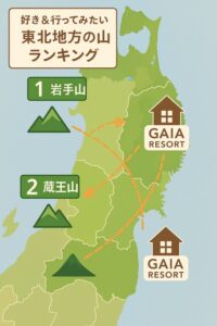 東北の山ランキングとガイアグループの「山を核とした観光ビジョン」 サムネイル画像
