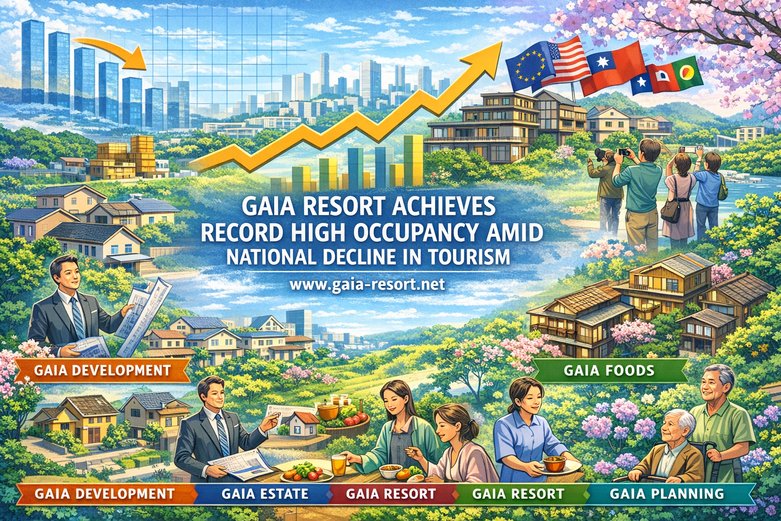 【Tourism Update】National Overnight Stays Decline, While GAIA RESORT Achieves Record-High Occupancy画像1