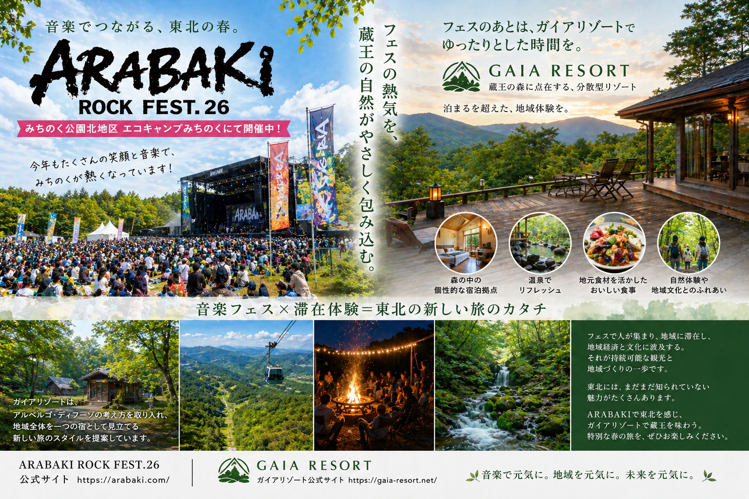 【東北の春を彩るARABAKIと、蔵王に広がるもう一つの舞台】― 音楽と旅が出会う、ガイアリゾートのゴールデンウィーク ―画像1